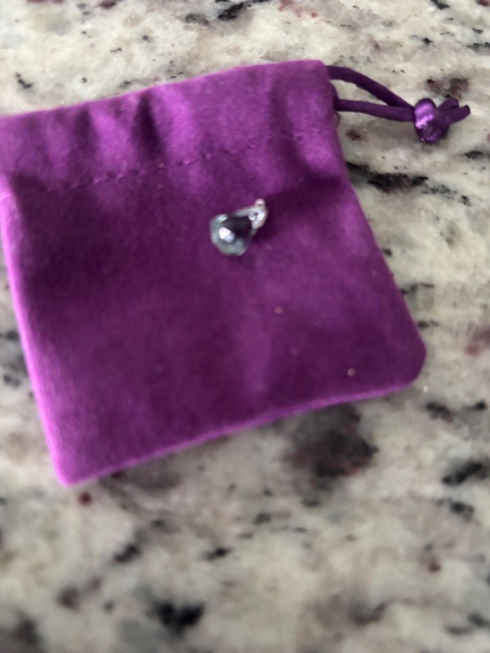 Small aquamarine Crystal Charm